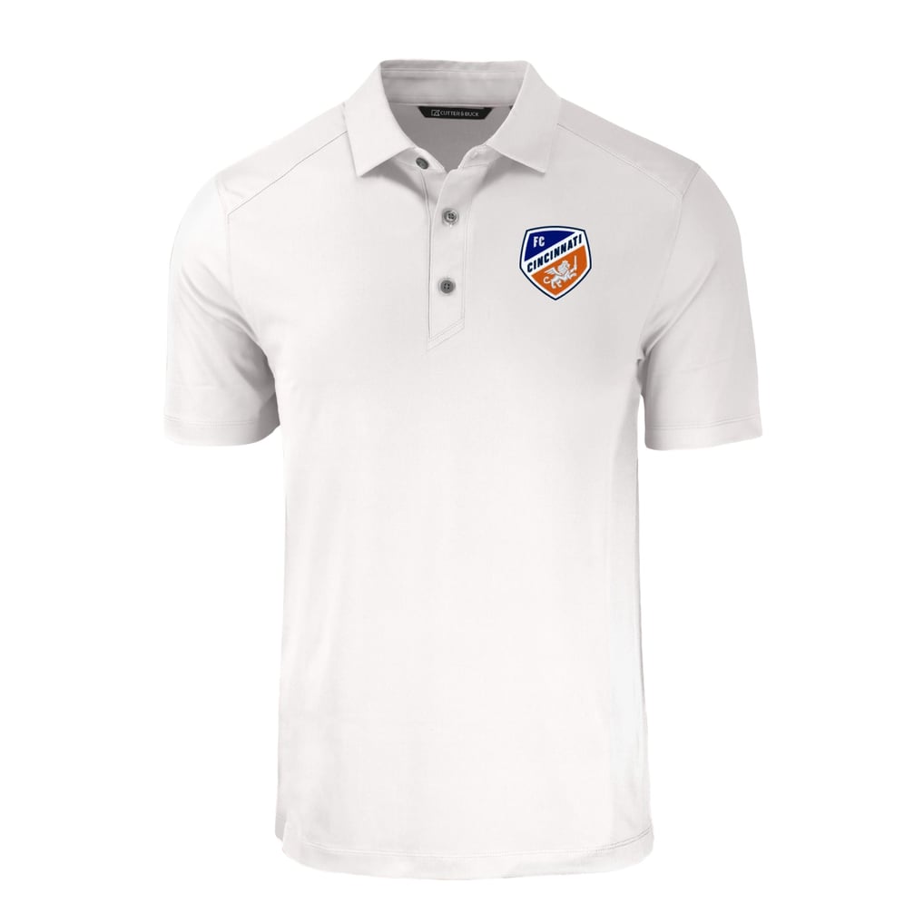  FC Cincinnati Cutter & Buck Big & Tall Forge Eco Stretch Recycled Polo - White
